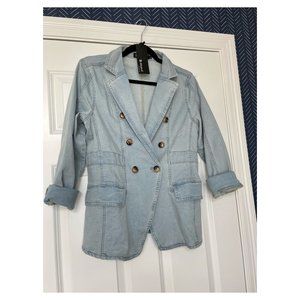 NWT Denim Blazer, Allegra K! Great Spring transition piece, Sized S